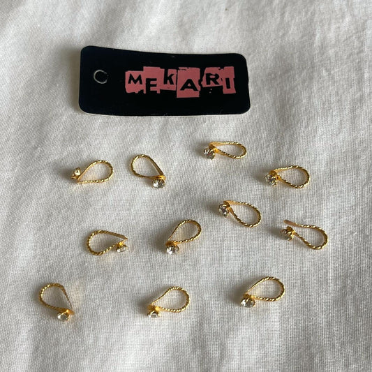 Zircon Goldplated Nose-cuff