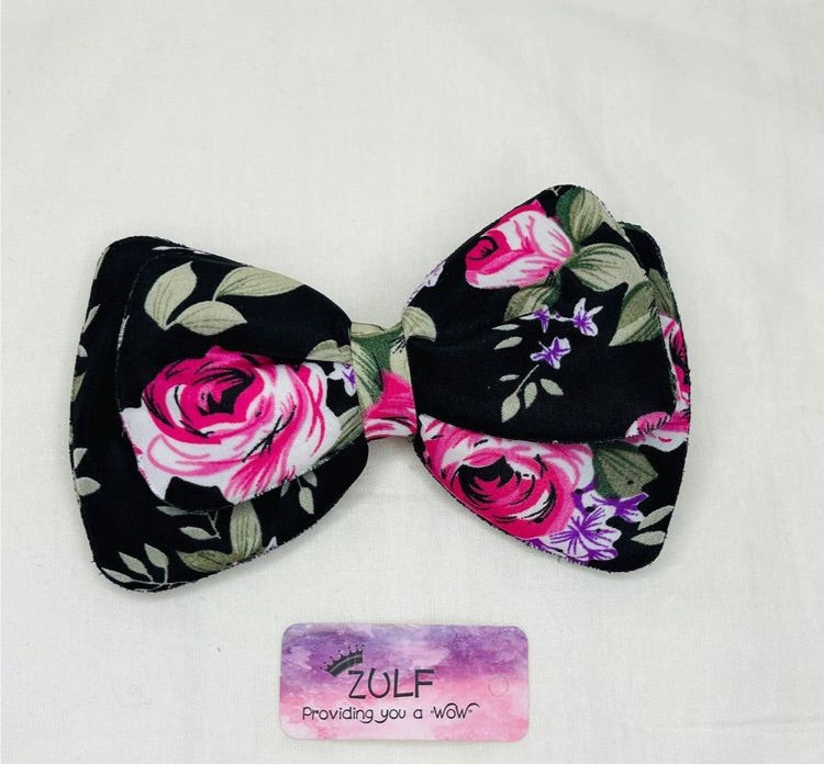 FLORAL BOW CLIPS