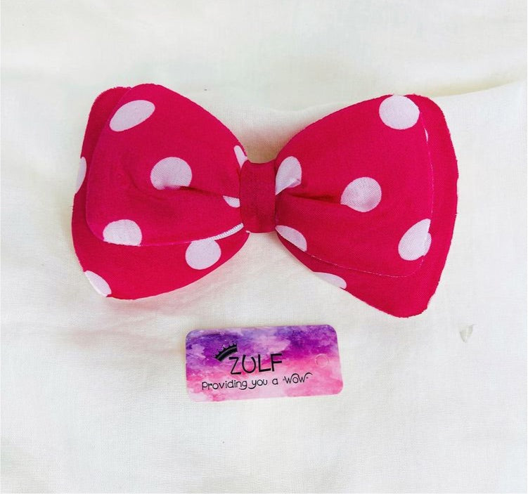 POLKA DOT BOW CLIPS