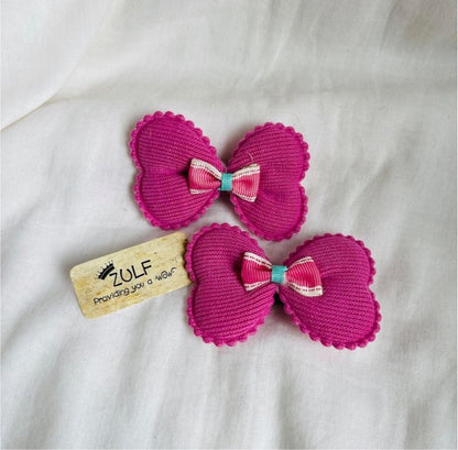 DOUBLE HEART HAIR PINS