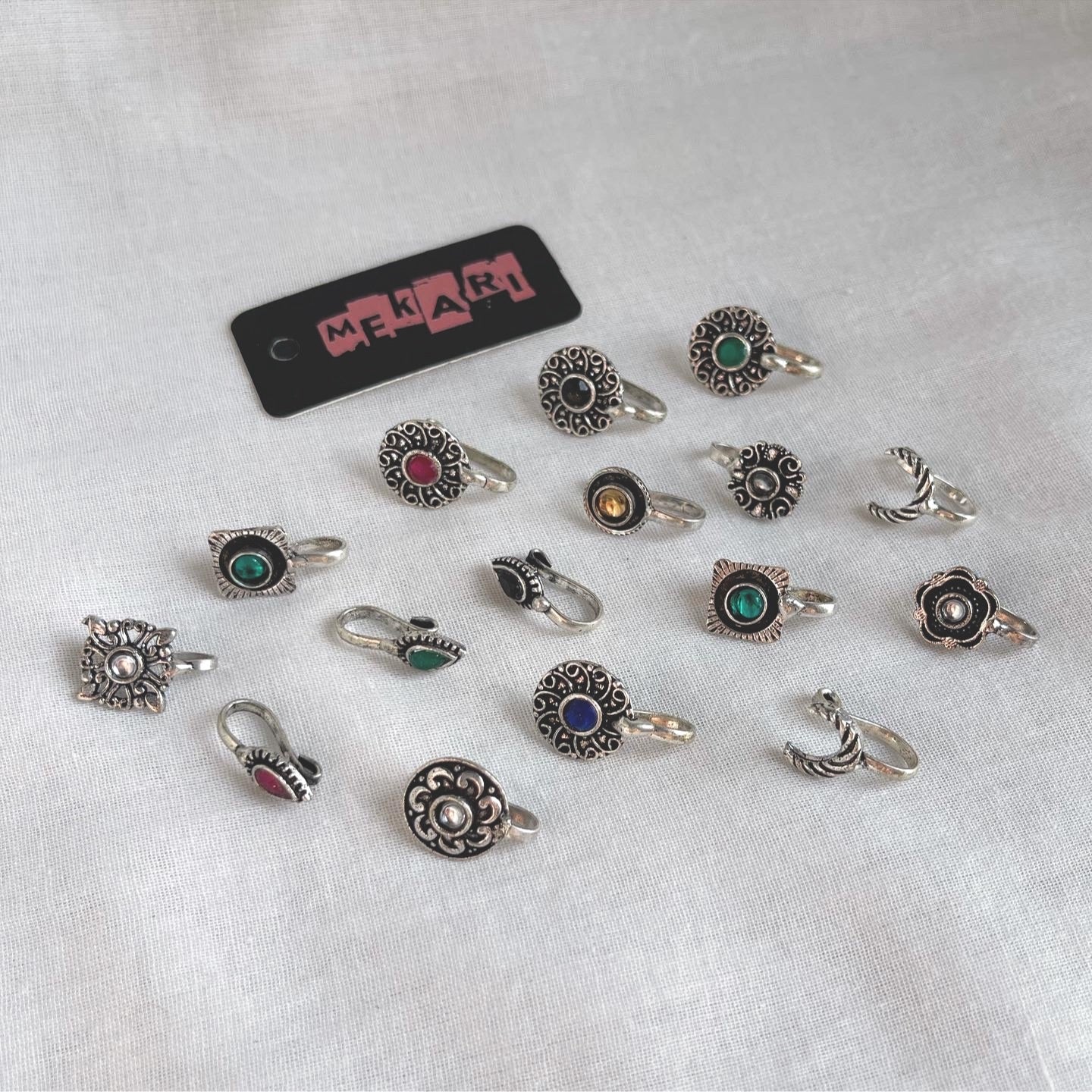 Oxidised Nosecuff Pair