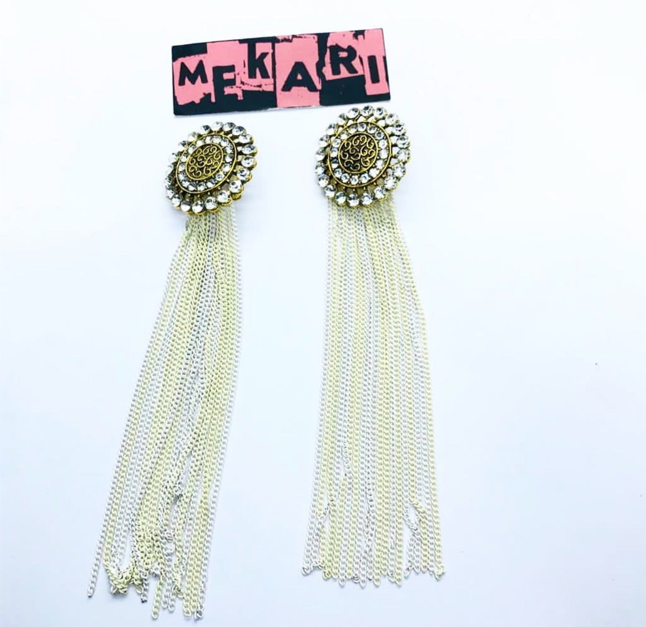 CIRCULAR CHAIN DROP EARRINGS