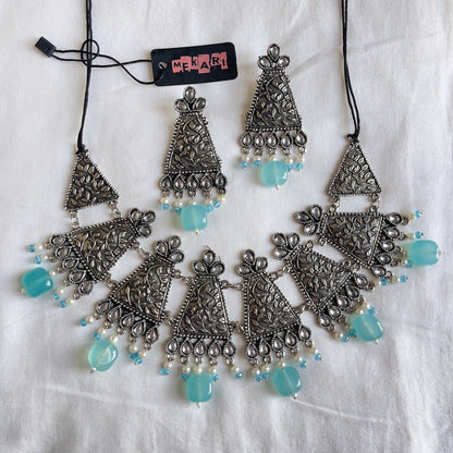 Taghreed Necklace in SkyBlue