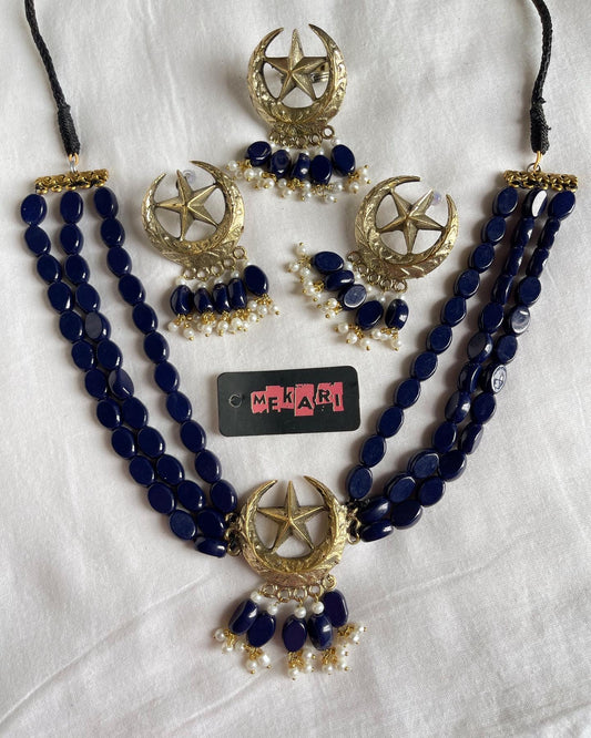 Blue Chand Tara Set