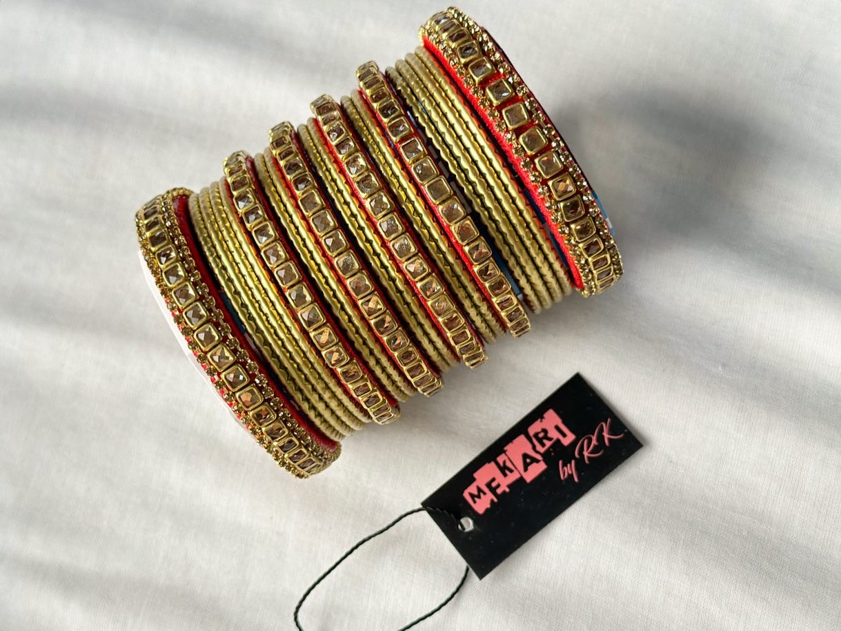 Polki Kundan Bangle Set