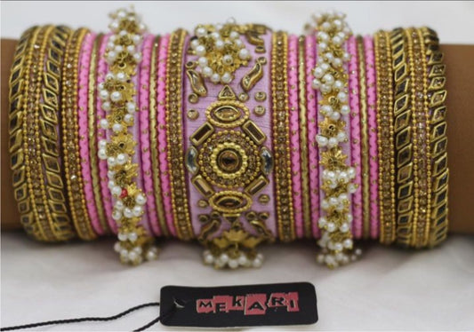 Arooj Bangles in Pink