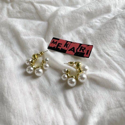 Mini Pearl Hoops