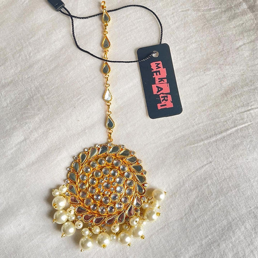 Petal Maang Teeka (Pearl)