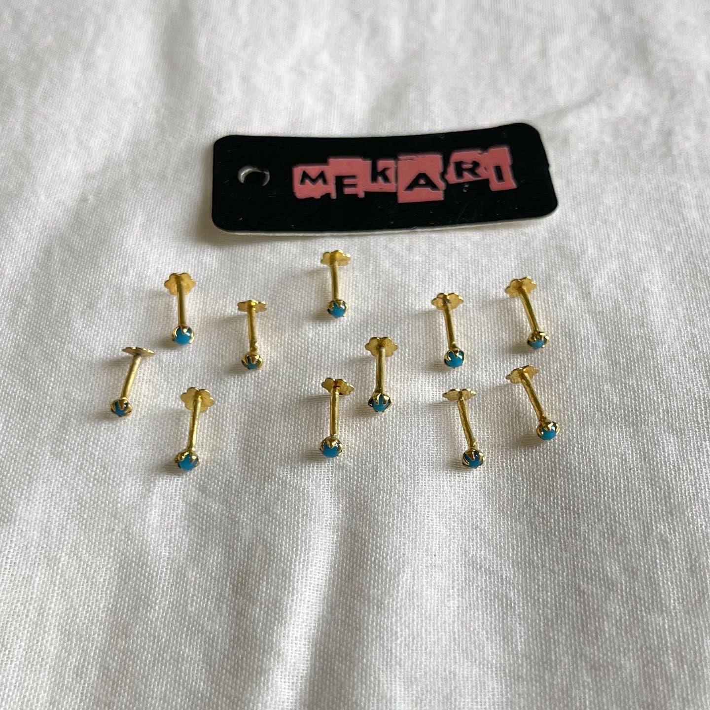 Turquoise Nosepin Pair