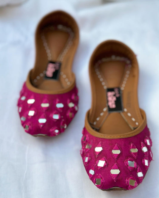 Mirror Khussa (Hotpink)