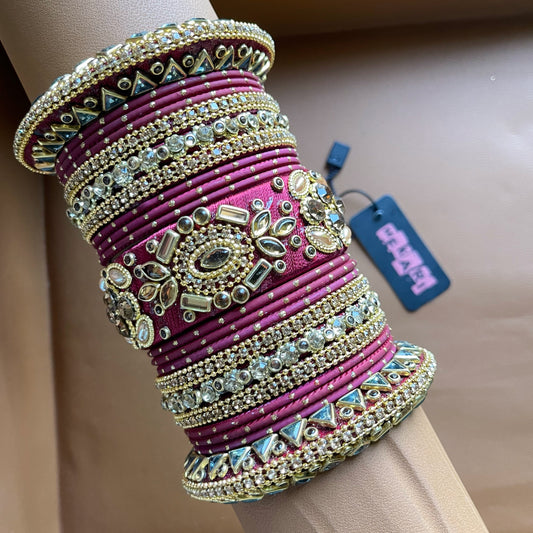 Deena Bangles in Maroon