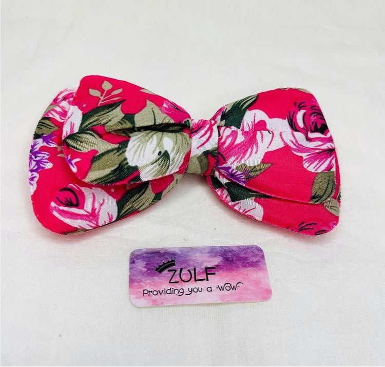 FLORAL BOW CLIPS