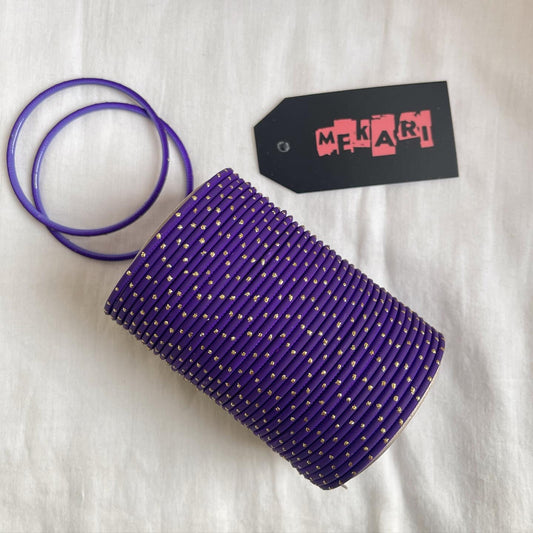 PURPLE METALLIC BANGLES