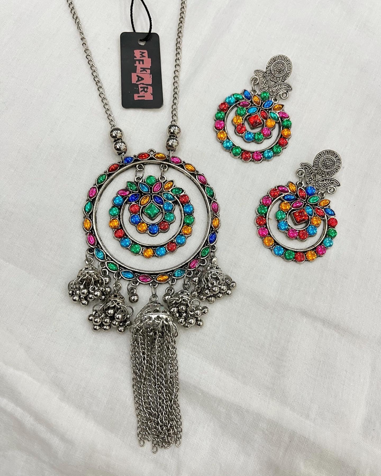 Mirror Jhumki Coin Set