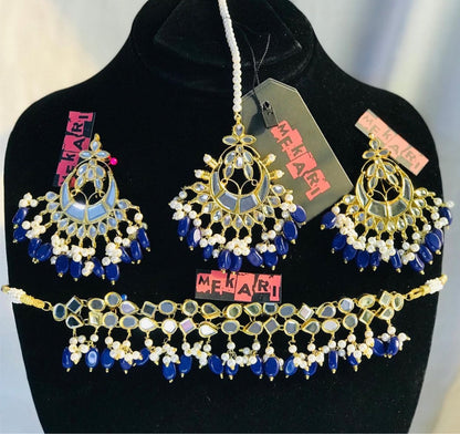 ZEEBAISH CHOKER SET (BLUE)