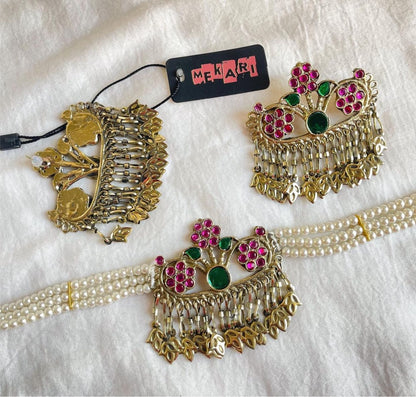 Teen Phool Afghani Set