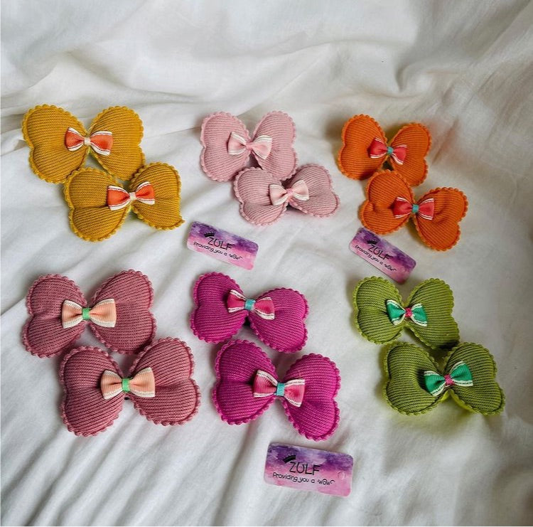 DOUBLE HEART HAIR PINS