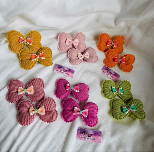 DOUBLE HEART HAIR PINS