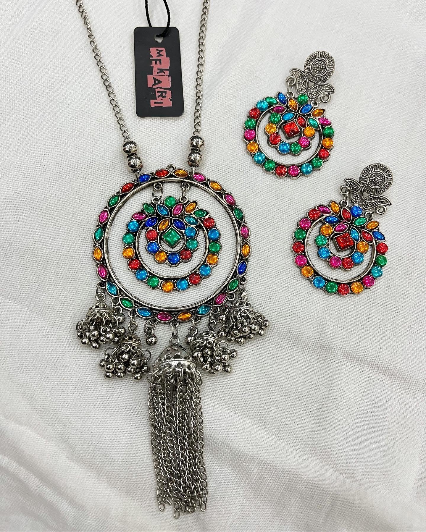 Mirror Jhumki Coin Set