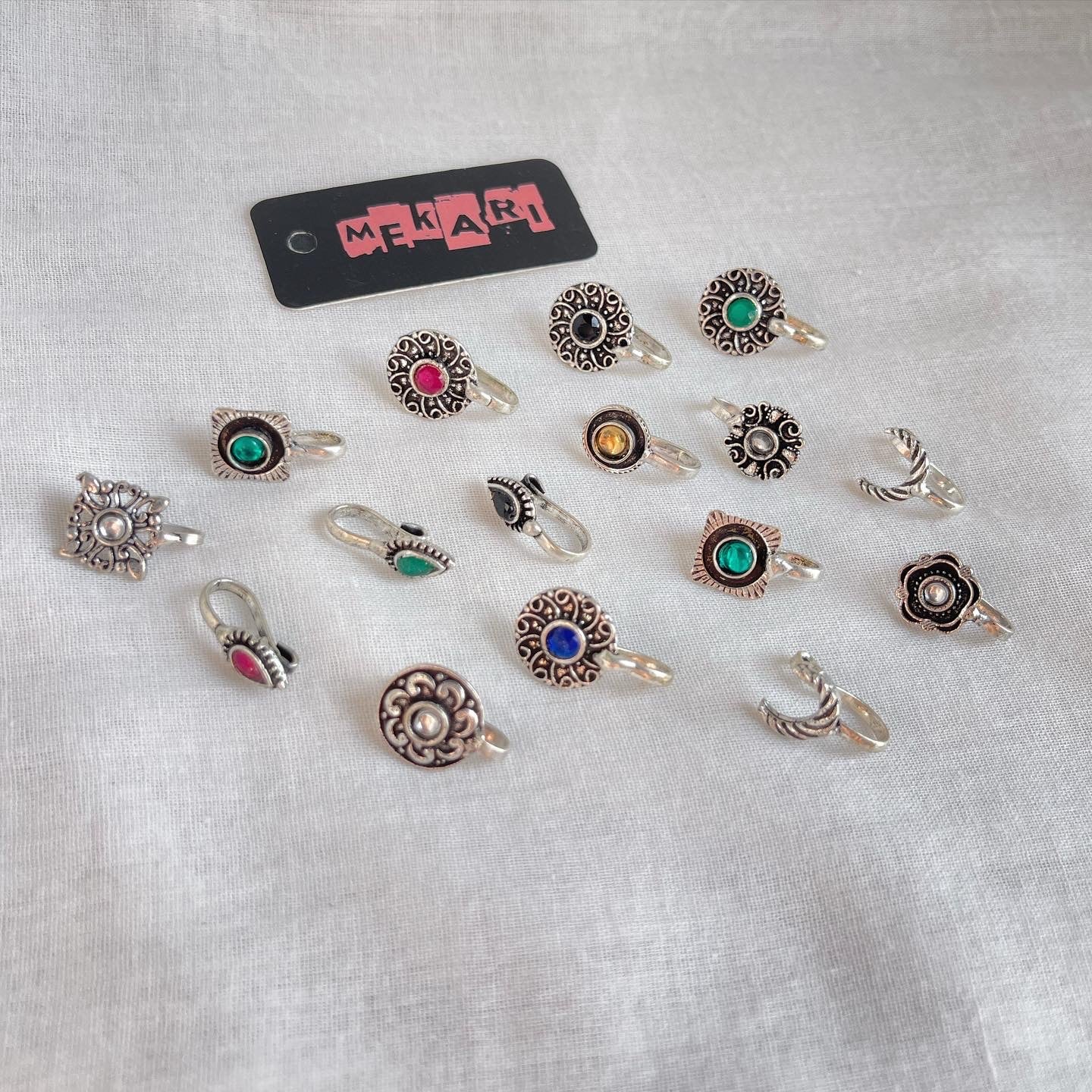 Oxidised Nosecuff Pair