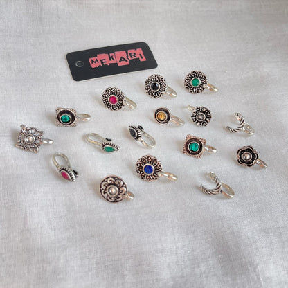 Oxidised Nosecuff Pair