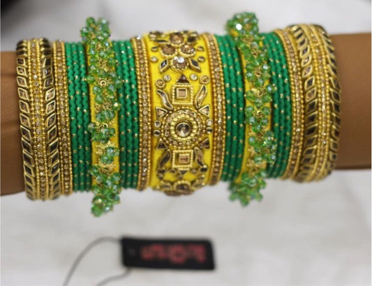 Arooj Bangles in Yellow