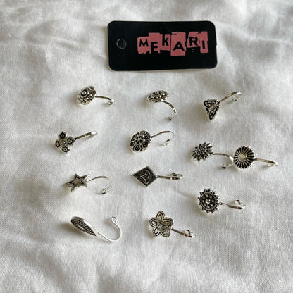 Silver Nosecuff Pair