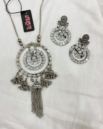 Mirror Jhumki Coin Set