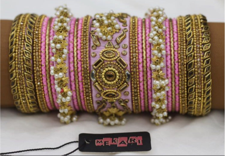 Arooj Bangles in Pink