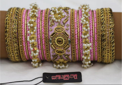 Arooj Bangles in Pink
