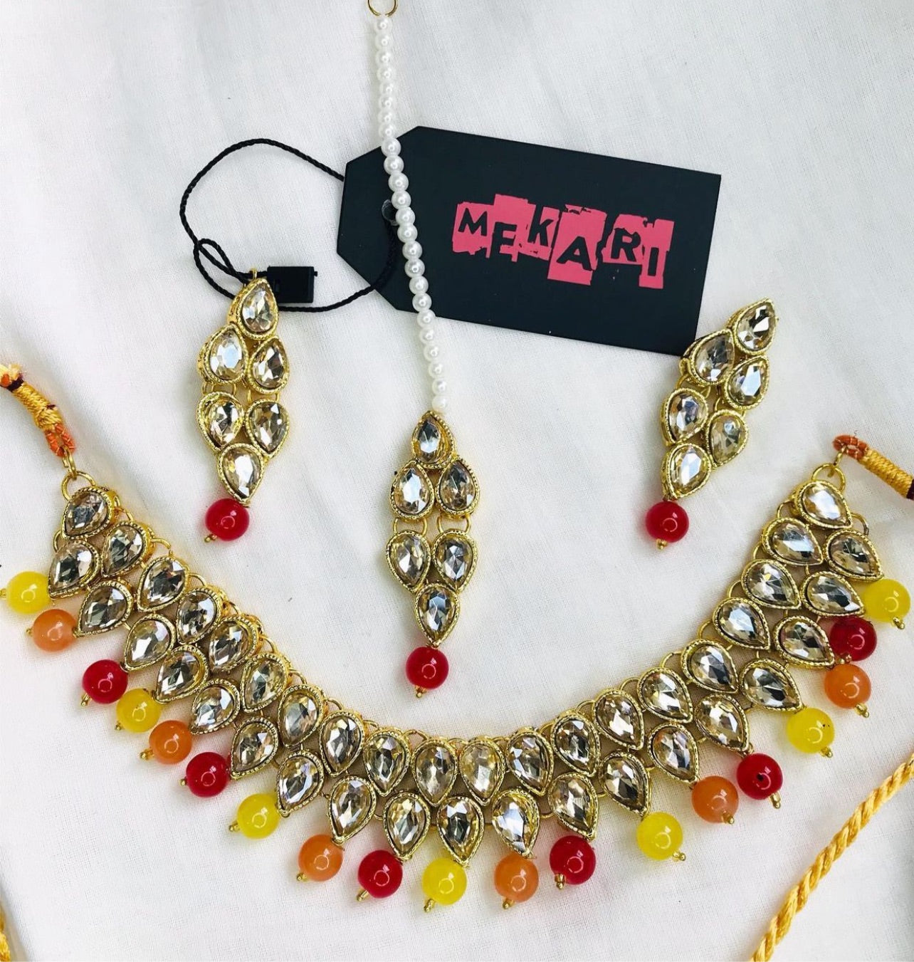 Double Layer Kundan Set (Multi Colour)