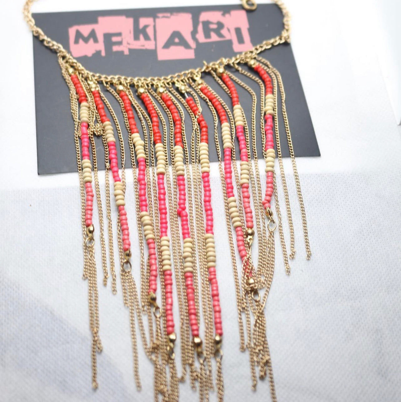 BEAD & CHAIN NECKLACE