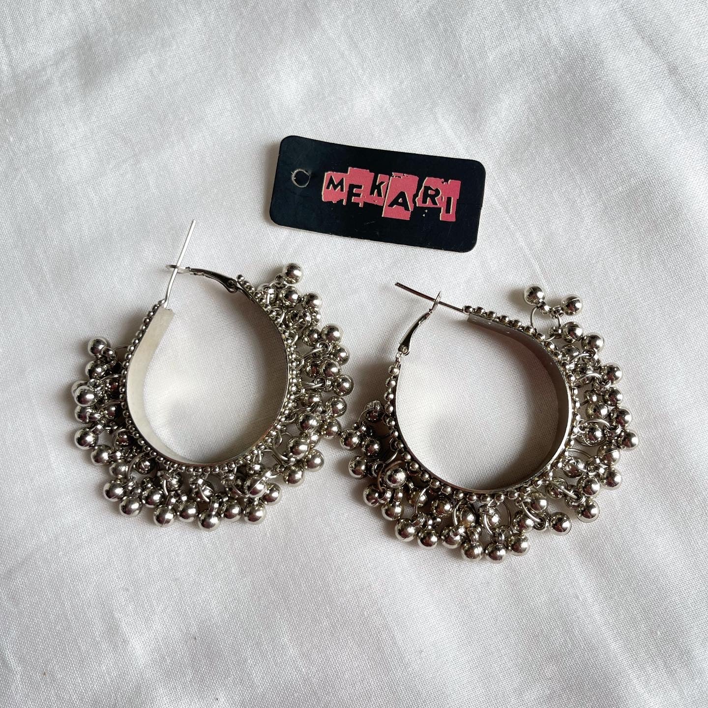 Oxidised Ghungru Hoops