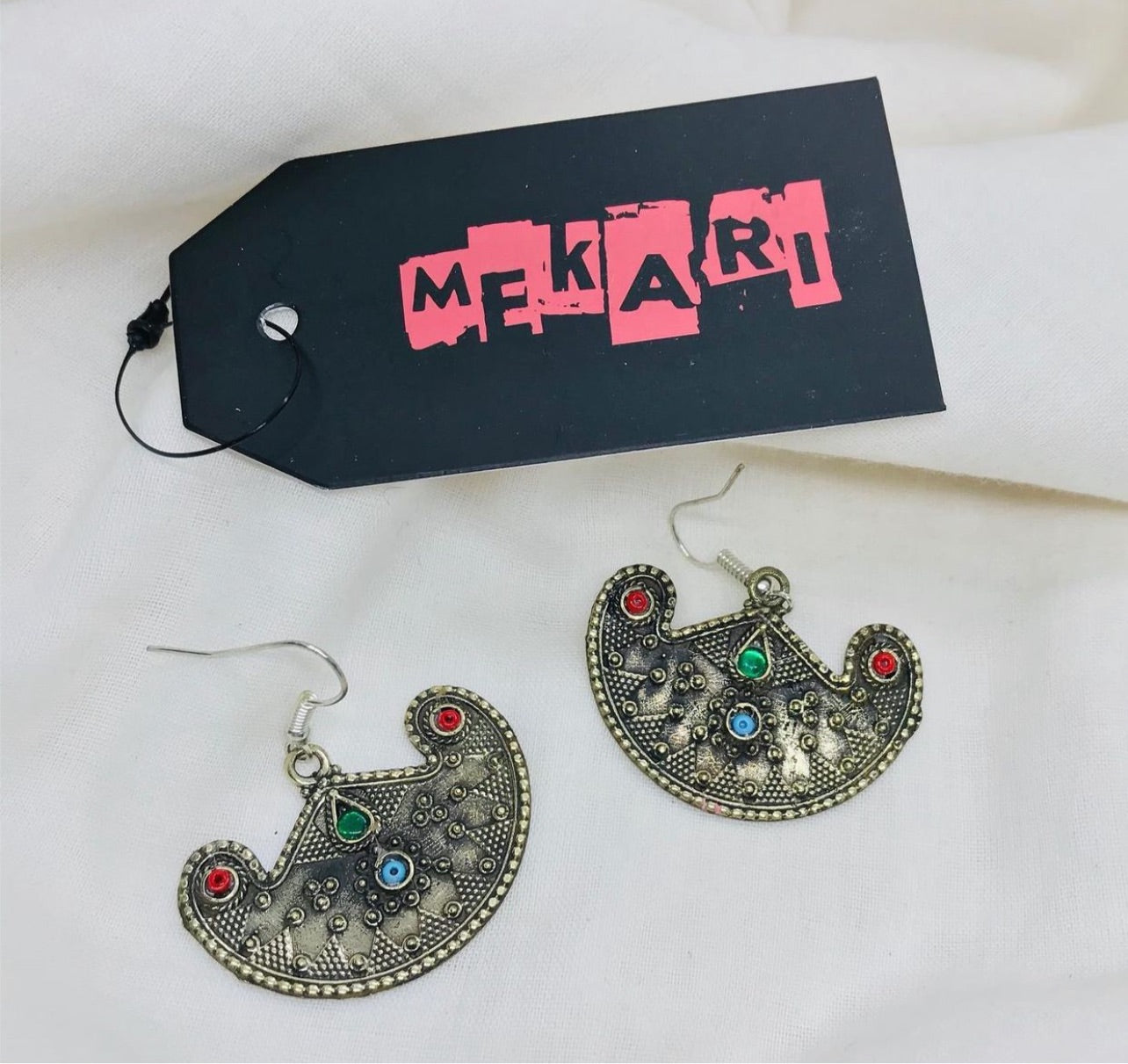 Afghani Tri Circle Earrings