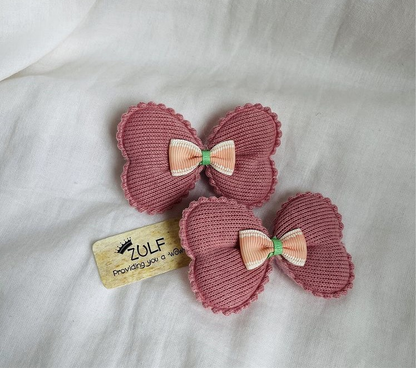 DOUBLE HEART HAIR PINS