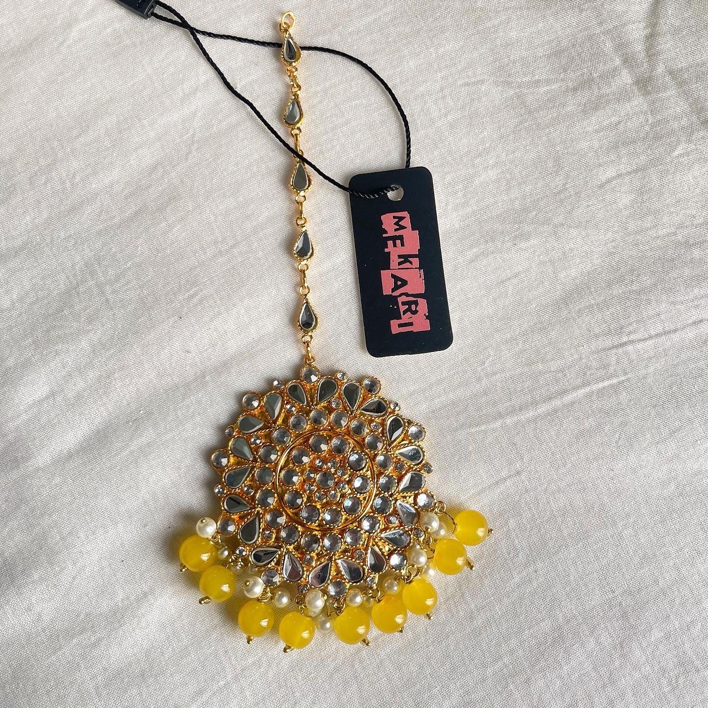 Petal Maang Teeka (Yellow)