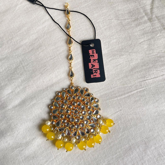 Petal Maang Teeka (Yellow)
