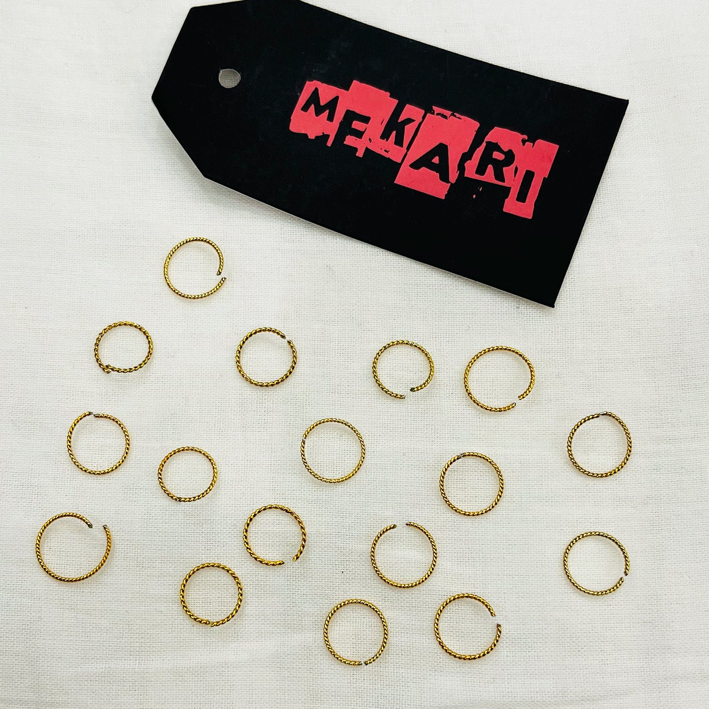 Golden Twisted Nosering Pair