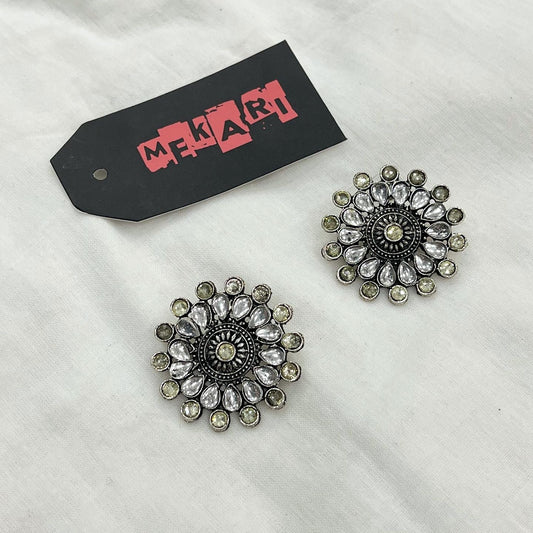 Oxidized Phool Studs