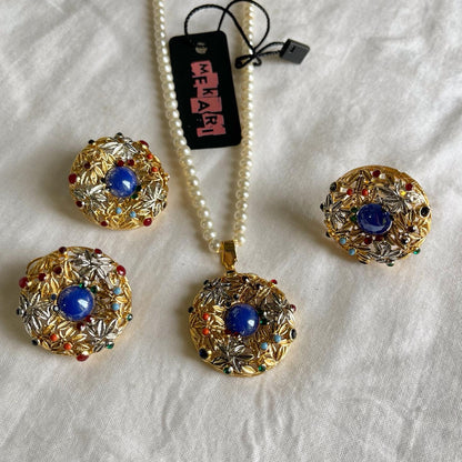 Anum Mala Set In Blue