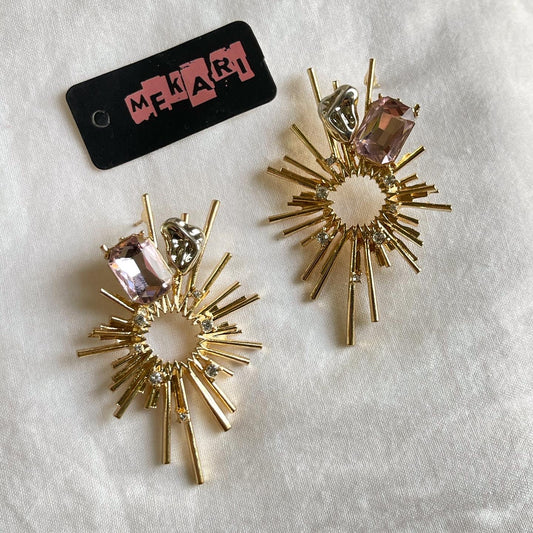 Night Fall Earrings (Pink)