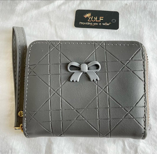 Grey Bow Wallet