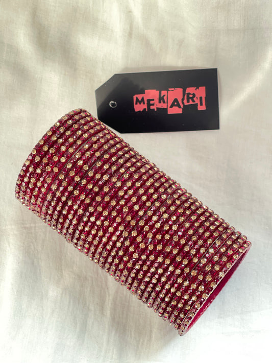 Maroon Ngeena Bangles
