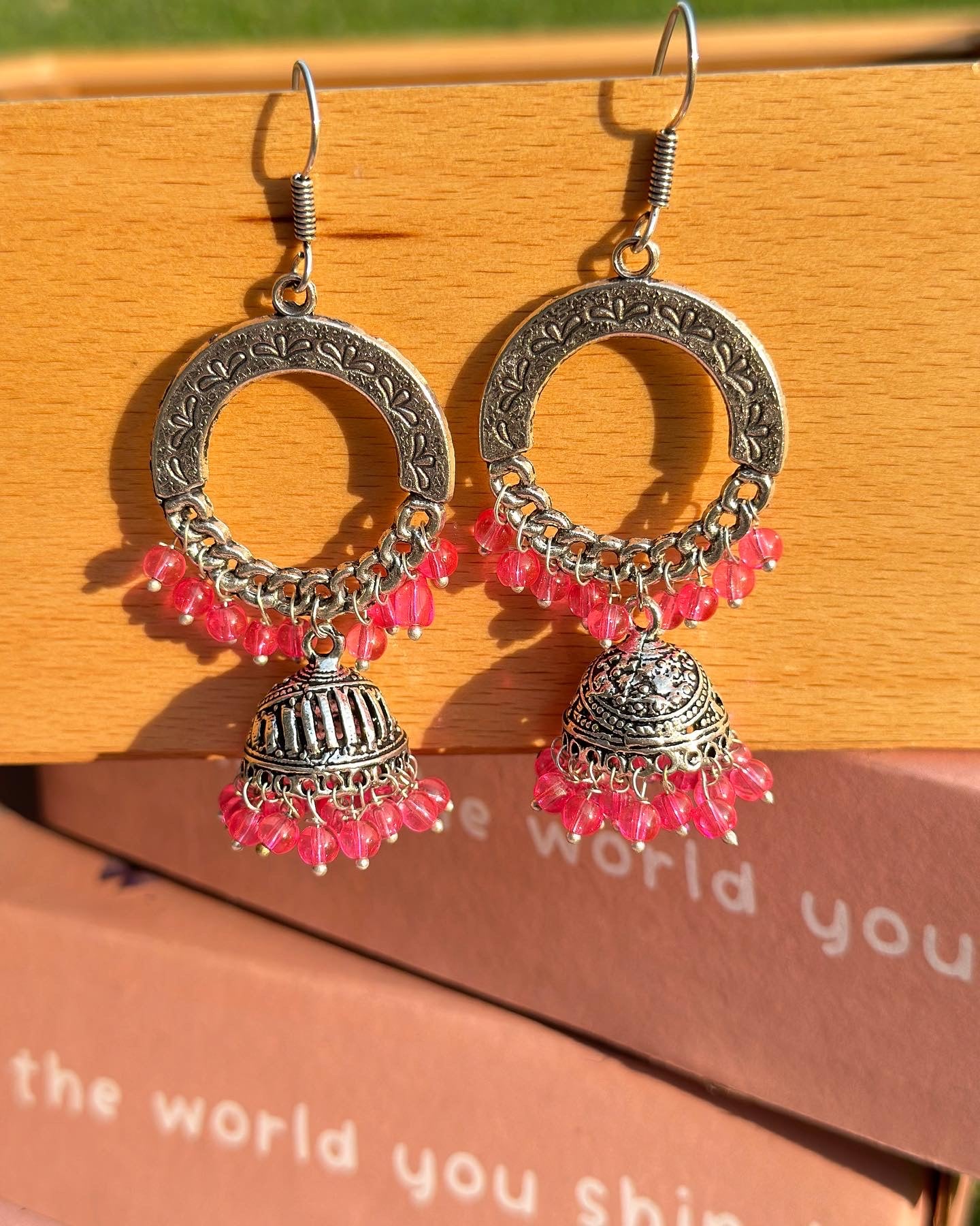 Oxidised Silver Jhumka Baali
