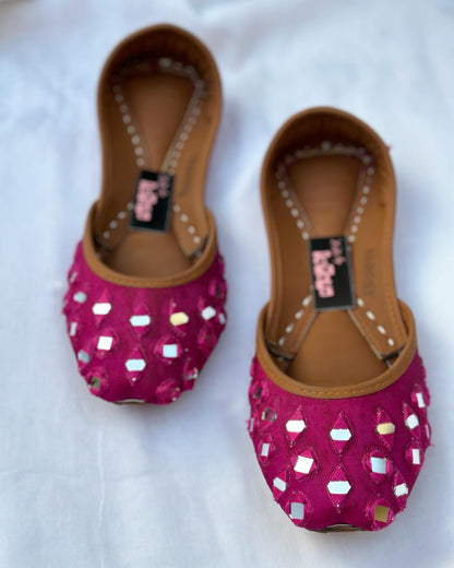 Mirror Khussa (Hotpink)