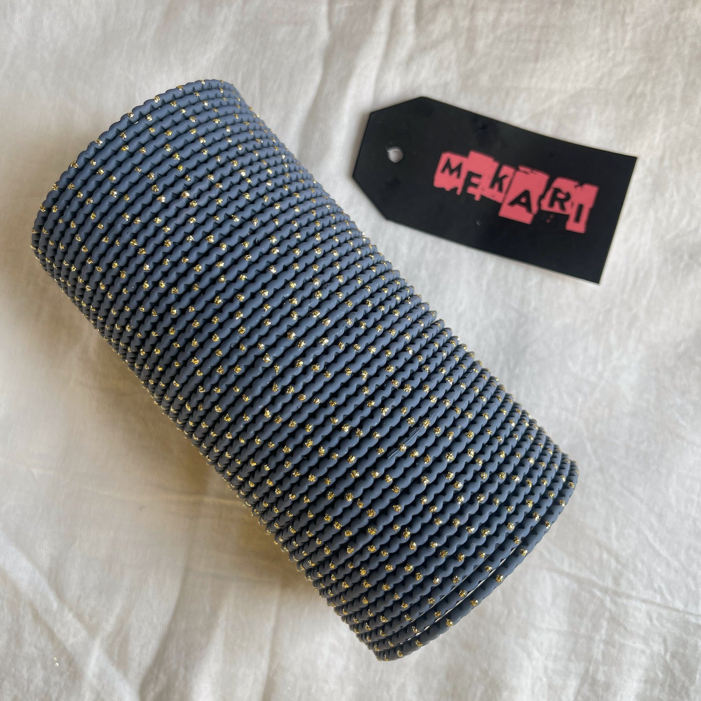 Grey Metallic Bangles